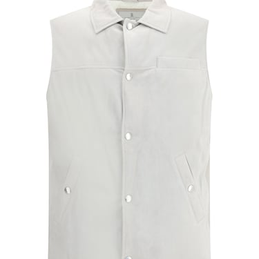 Brunello Cucinelli Men Padded Leather Vest