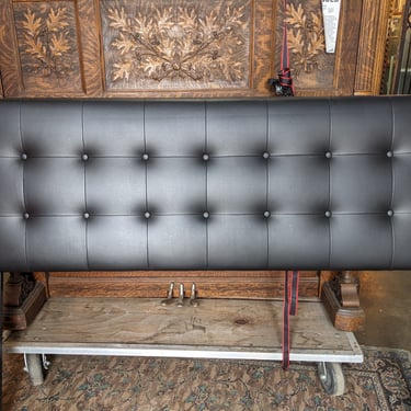 Tufted Leather Queen Headboard