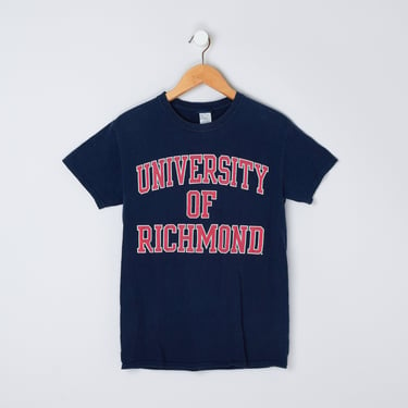 Vintage 90s University of Richmond T-Shirt - college, navy blue, nineties - Men's S 