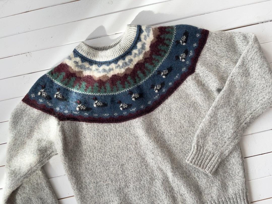Woolrich Womens Vintage Wool Duck Swan Pullover Sweater