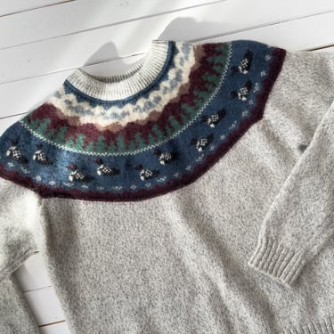 cute cottagecore sweater | 80s 90s vintage Woolrich Fair Isle