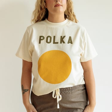 Polka Dot T-Shirt, Organic Cotton Tee, Box Top Genderless Shirt 