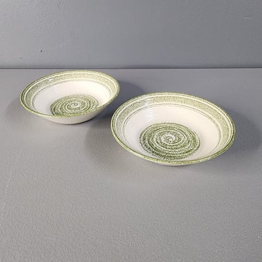 Set of 2  Ironstone "El Verde" 5.5" Bowls 