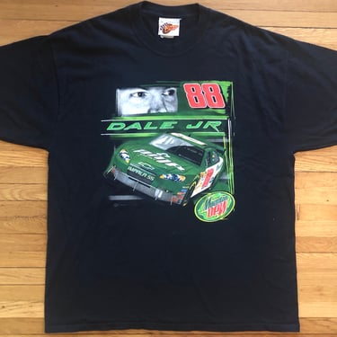 XL 90’s Winner’s Circle Dale Earnhardt Jr Race #88 Tee T-Shirt Black Cotton 1990s 2000s Racing Nascar Mountain Dew Oversized USA 