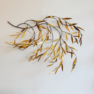 Brass Willow Tree Sculptural Wall Art