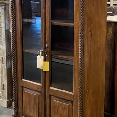 Vintage colonial vitrine cabinet by Terra Nova Furniture Los Angeles 