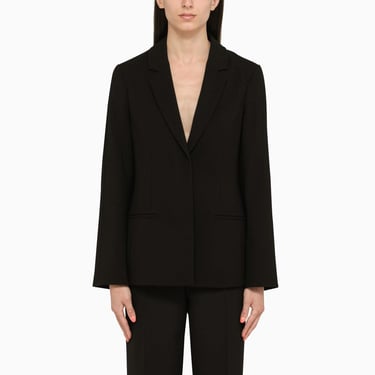 Givenchy Black Single-Breasted Wool Blazer Women