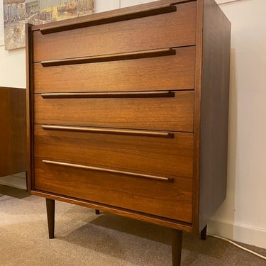 Restored Walnut 4-Drawer Chest, Circa 1960s - *Please ask for a shipping quote before you buy. 