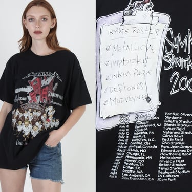 Vintage 2003 Metallica Sanitarium Inmates Tour T Shirt XL 