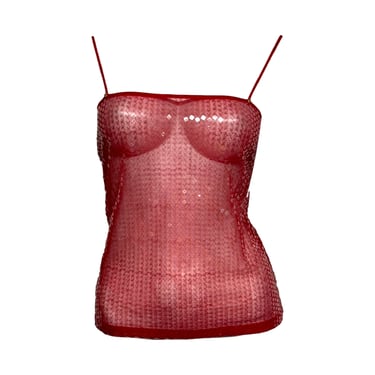 Versace Red Sequin Tank