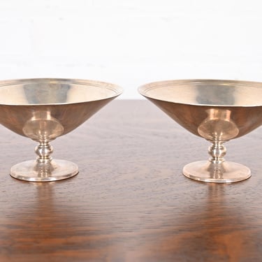 Tiffany & Co. Art Deco Sterling Silver Footed Bowls or Compote Dishes, Pair