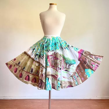 Vintage 80s Willi Smith Circle Skirt 