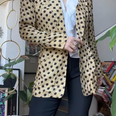 VTG 80s Polka Dot Silk Blazer 