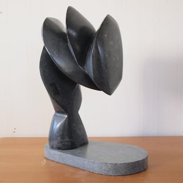 Original 1988 C. DAVID BREEDEN Abstract Stone SCULPTURE, 18