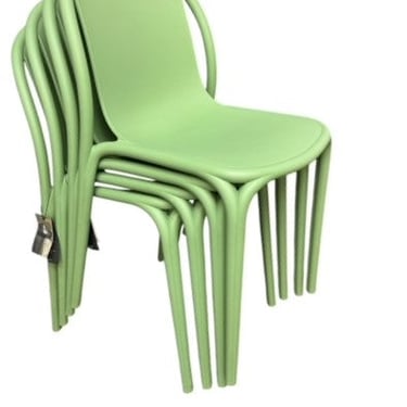 Vondom Modern Brooklyn Stackable Chair (Set of 4) - Pickle Green FFE258-153