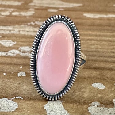 Pink Panther Very Unique Native American Zuni Pink Shell Sterling Silver Tall Ring Pink Panther Very Unique Native American Zuni Pink Shell Sterling Silver Tall Ring