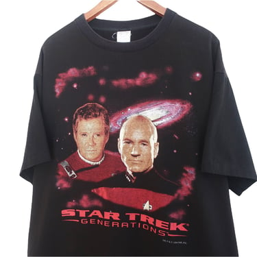 Star Trek shirt / 90s movie shirt / 1990s Star Trek Generations movie t shirt sci fi XL 