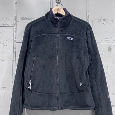 Women’s Large Vintage Patagonia black and purple zip up  fleece 