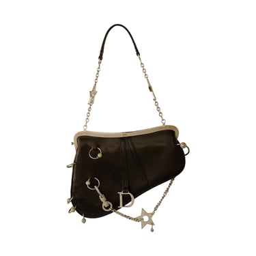 Dior Black Hardcore Pierced Mini Saddle