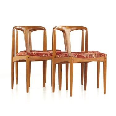 Johannes Andersen Mid Century Teak Juliane Dining Chairs - Set of 4 - mcm 
