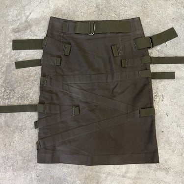 Issey Miyake deformed belt skirt