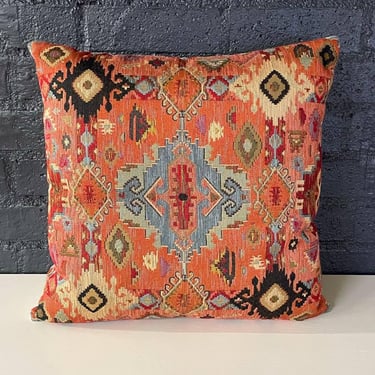 Single Antique Italian Decorative Square Textile Pillow, c.1920’s 