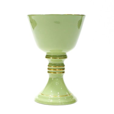 VINTAGE: Rare Lenox Green Gold Trim Vase - Porcelain Vase - SKU 23-E-00011803 