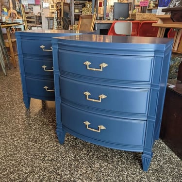 Stunning blue side tables  (2 available) 24x17x27.25