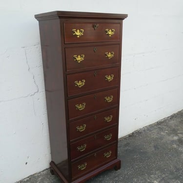 Craftique Solid Mahogany Tall Narrow Lingerie Jewelry Chest 2889