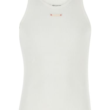 Maison Margiela Men Ivory Cotton Tank Top