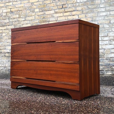 Restored Walnut Low Chest Circa 1950s 