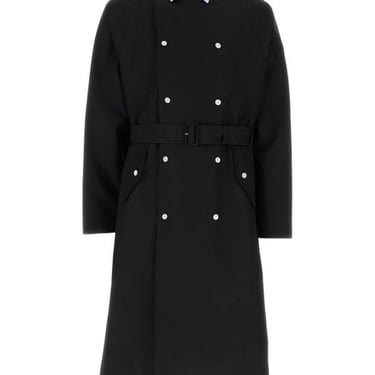 Prada Man Black Cotton Trench Coat