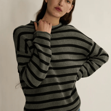 Lamis Stripe Sweater Grey/Black