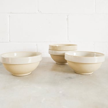 vintage french grespots digoin bowls, set of 4