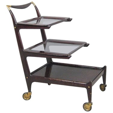 Organic Tea Trolley, Bar, Serving Cart by Cesare Lacca 