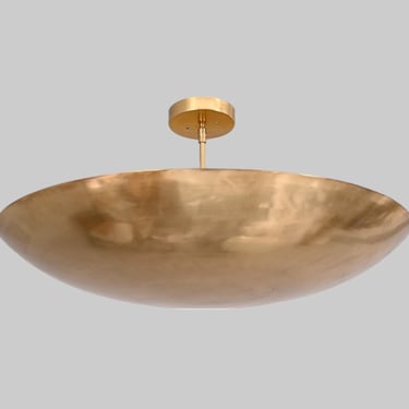 HUGE CONCAVE BRASS pendant Mcm style 