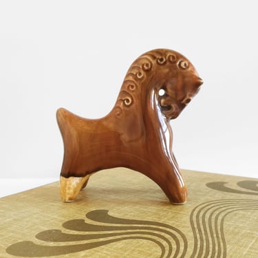 Small Ceramic Horse Mid-Century Modern Minimalist 