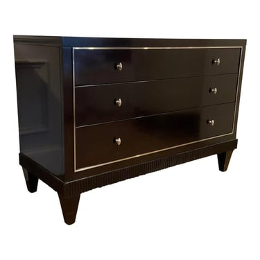 Baker Dark Walnut Finished Reeded Chest of Drawers