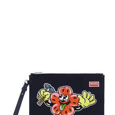 Kenzo Men Clutch With Embroidery