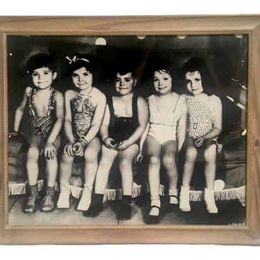Wood Framed Print of Cast on Set for the movie "Our Gang" featuring Robert Blake 
