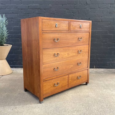 Mid-Century Modern Walnut Highboy Dresser by American of Martinsville, c.1960’s 