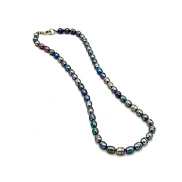 Scored Freshwater Seed Pearl Necklace