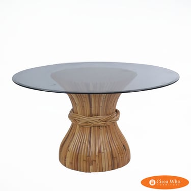 McGuire Style Bamboo Dining Table