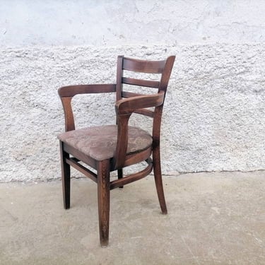 Vintage Wooden Chair/ Textile Chair/ Vintage Furniture / Mid Century Armchair/ Retro Furniture / Mid Century Modern Chair/ Yugoslavia/ 70s 