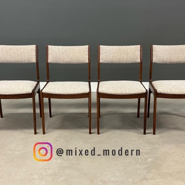 Danish Modern Style Teak Dining Chairs - Set of 4 