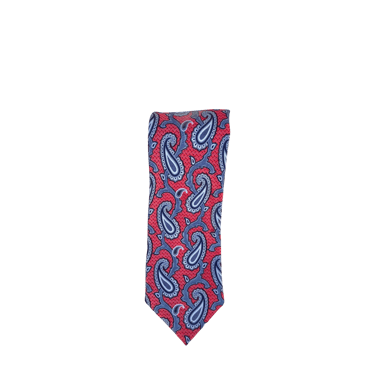 Ermenegildo Zegna Red Coral Paisley Necktie