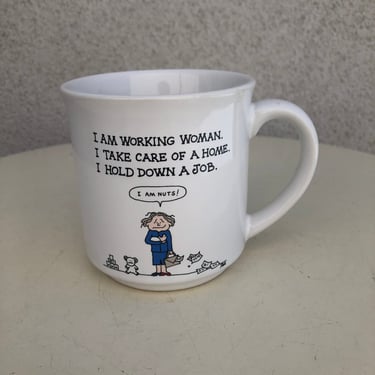 Vintage mug by Dale office humor Women working at office home is Nuts 