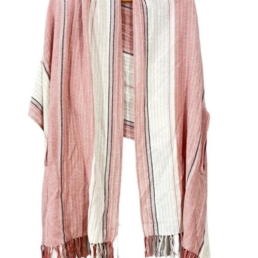 Madewell Rosewood Pink Striped Shawl Scarf