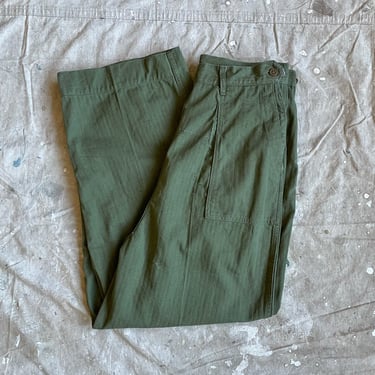 Size 29/31x25 1940s WAC Olive Drab Herringbone Twill Modified Trousers Pants 