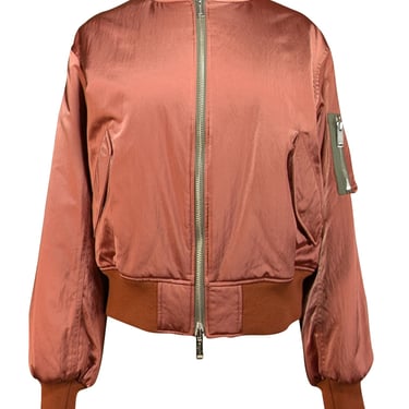 Golden Goose - Antiqued Rose Satin Bomber Jacket Sz XS